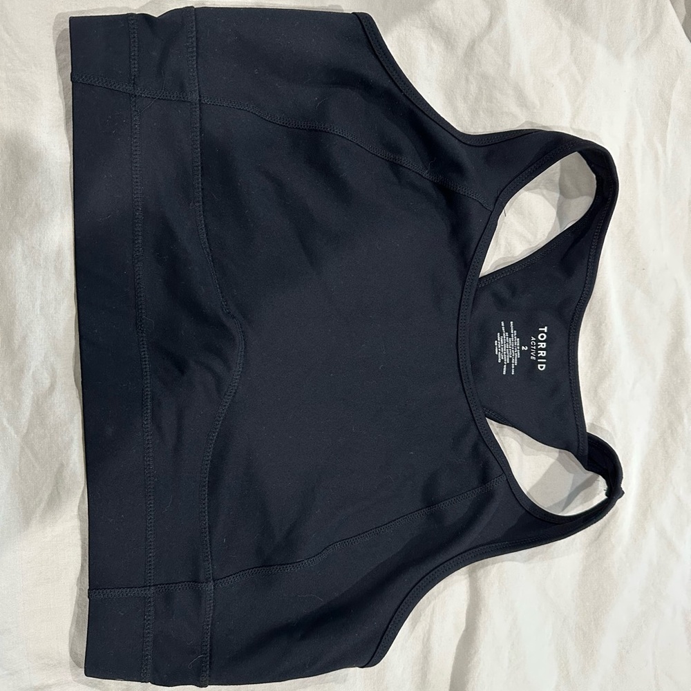 Torrid active size 2 black sports bra - no cup inserts